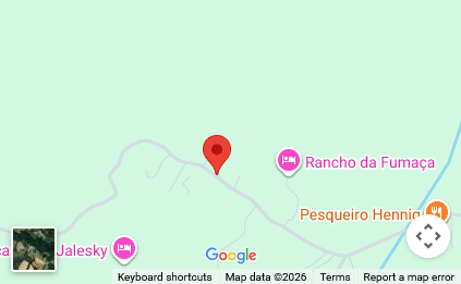 Map pin icon centered on a map showing the event location in Joinville, Santa Catarina, near the coordinates 26 8 16.5 S and 49 53 21.1 W, with a simple street map background and a highlighted venue marker